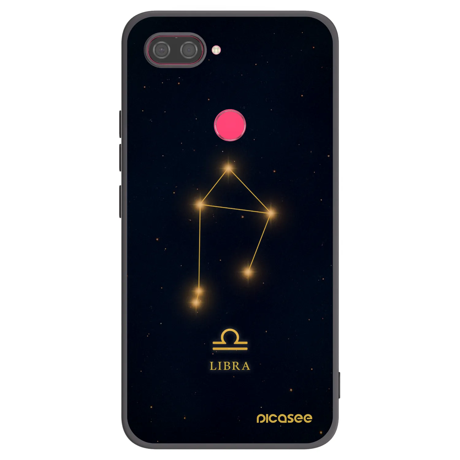 Picasee silikonowe czarne etui na Xiaomi Mi 8 Lite - LIBRA