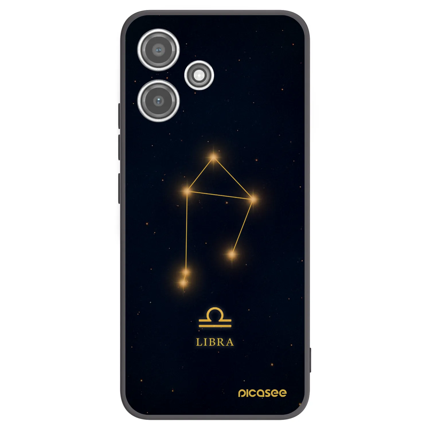 Picasee silikonowe czarne etui na Xiaomi Redmi 12 5G - LIBRA
