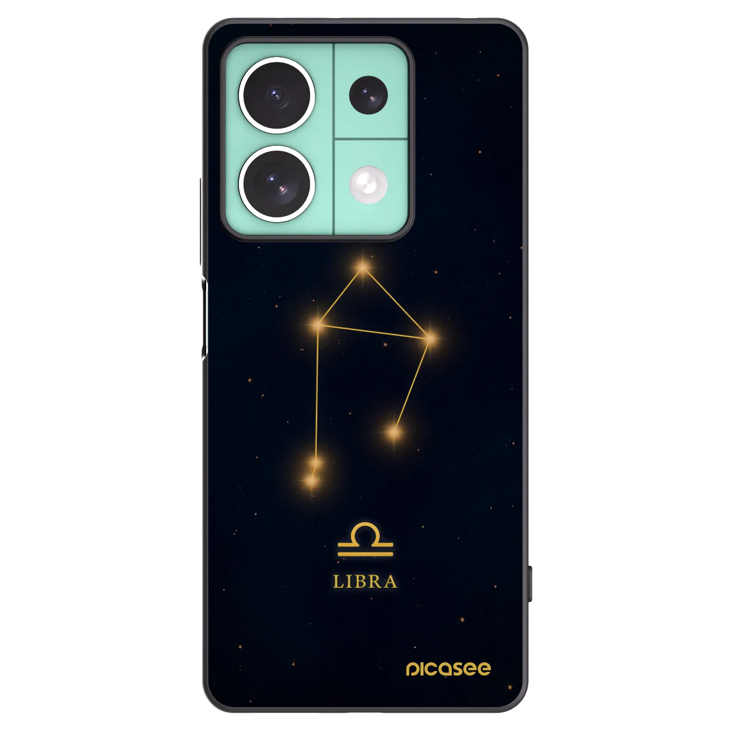 Picasee silikonowe czarne etui na Xiaomi Redmi Note 13 5G - LIBRA