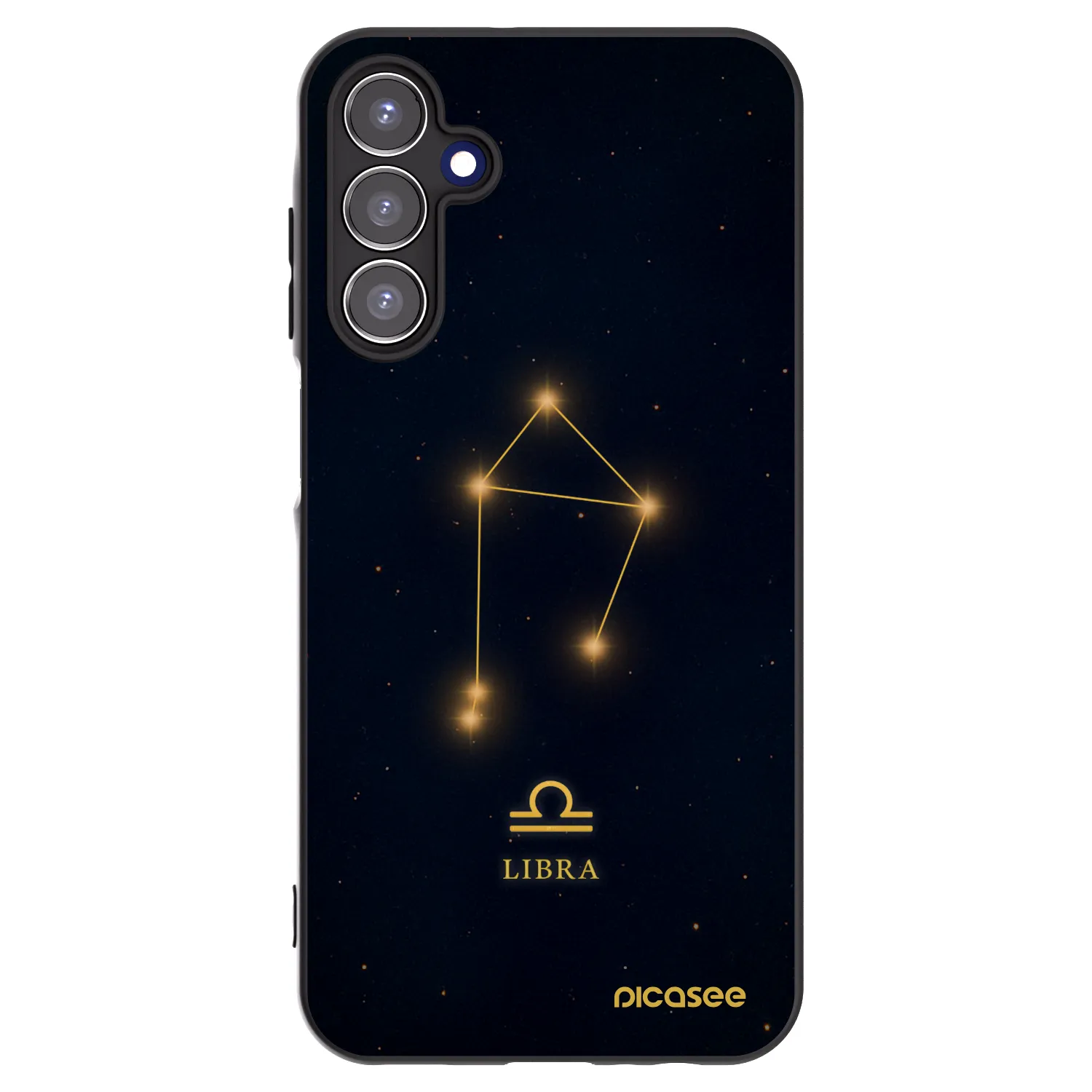 Picasee silikonowe czarne etui na Samsung Galaxy A15 A156B 5G - LIBRA