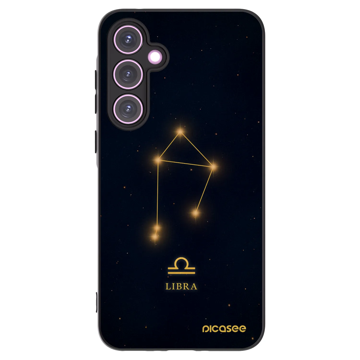 Picasee silikonowe czarne etui na Samsung Galaxy A35 5G A356B - LIBRA