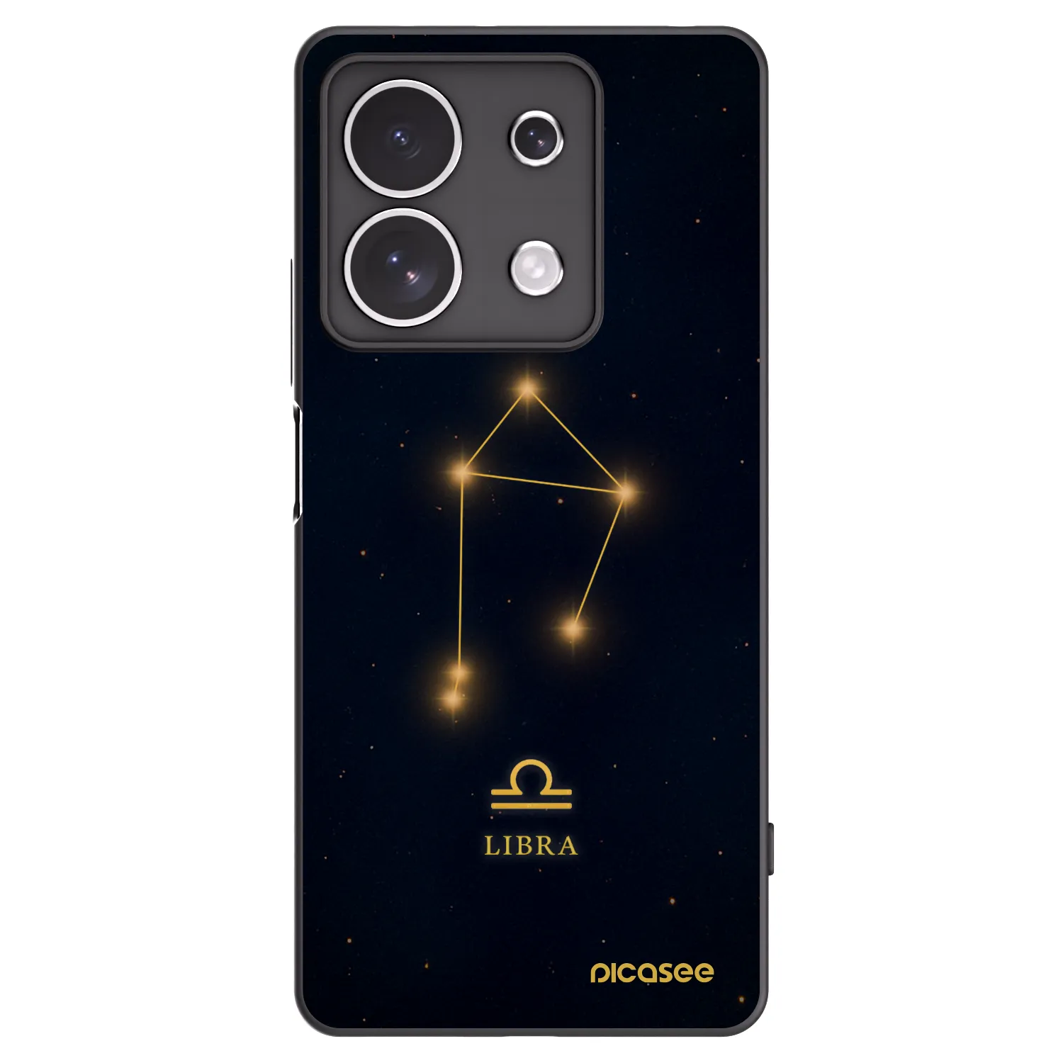 Picasee silikonowe czarne etui na Xiaomi Redmi Note 13 4G - LIBRA