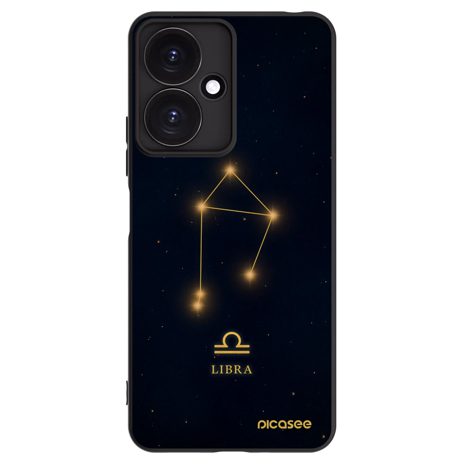 Picasee silikonowe czarne etui na Xiaomi Redmi 13C 5G - LIBRA
