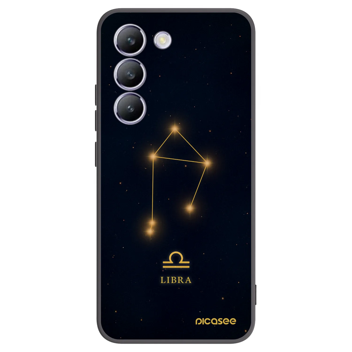 Picasee silikonowe czarne etui na Vivo V40 SE 5G - LIBRA