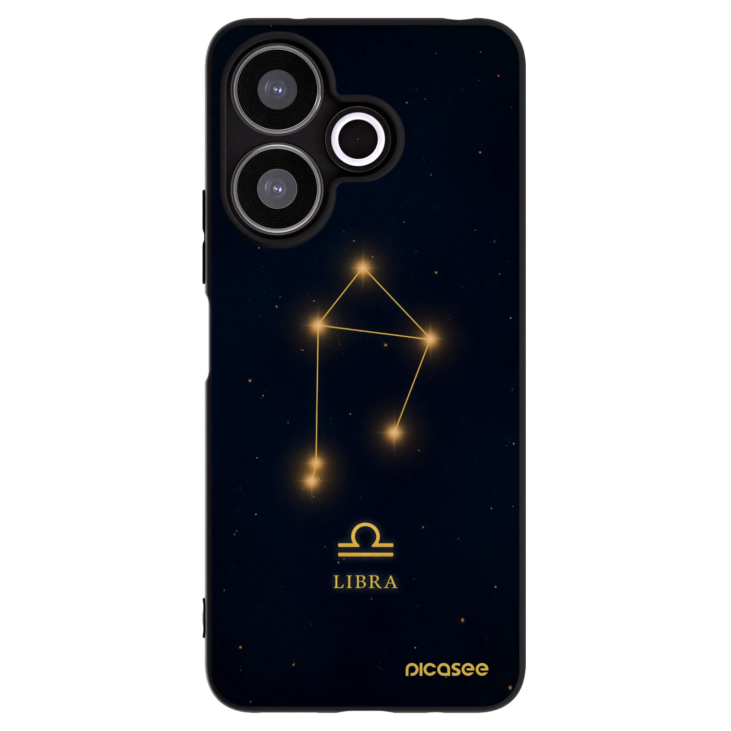 Picasee silikonowe czarne etui na Xiaomi Redmi 13 4G - LIBRA