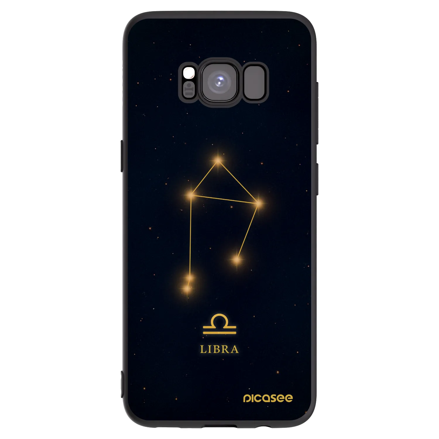 Picasee silikonowe czarne etui na Samsung Galaxy S8 G950F - LIBRA