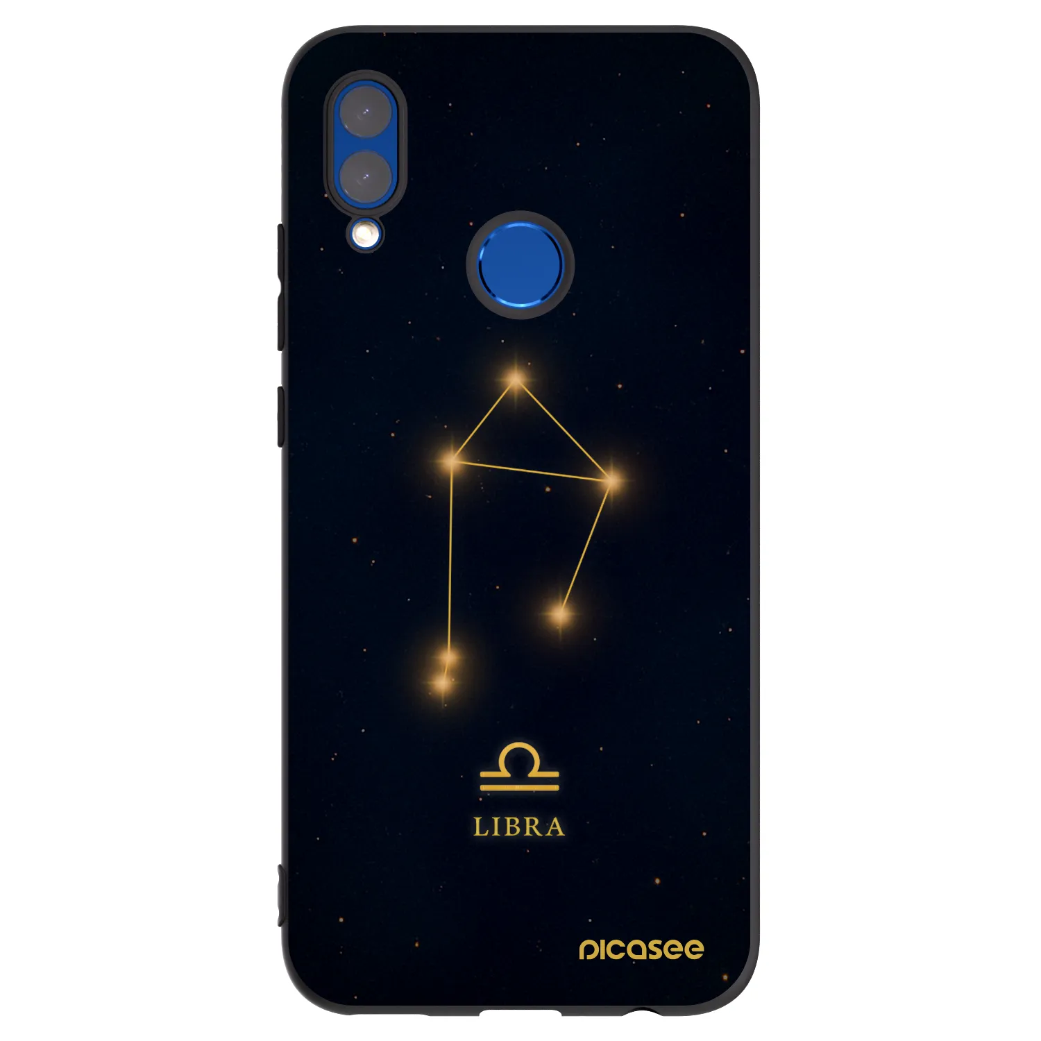 Picasee silikonowe czarne etui na Honor 10 Lite - LIBRA