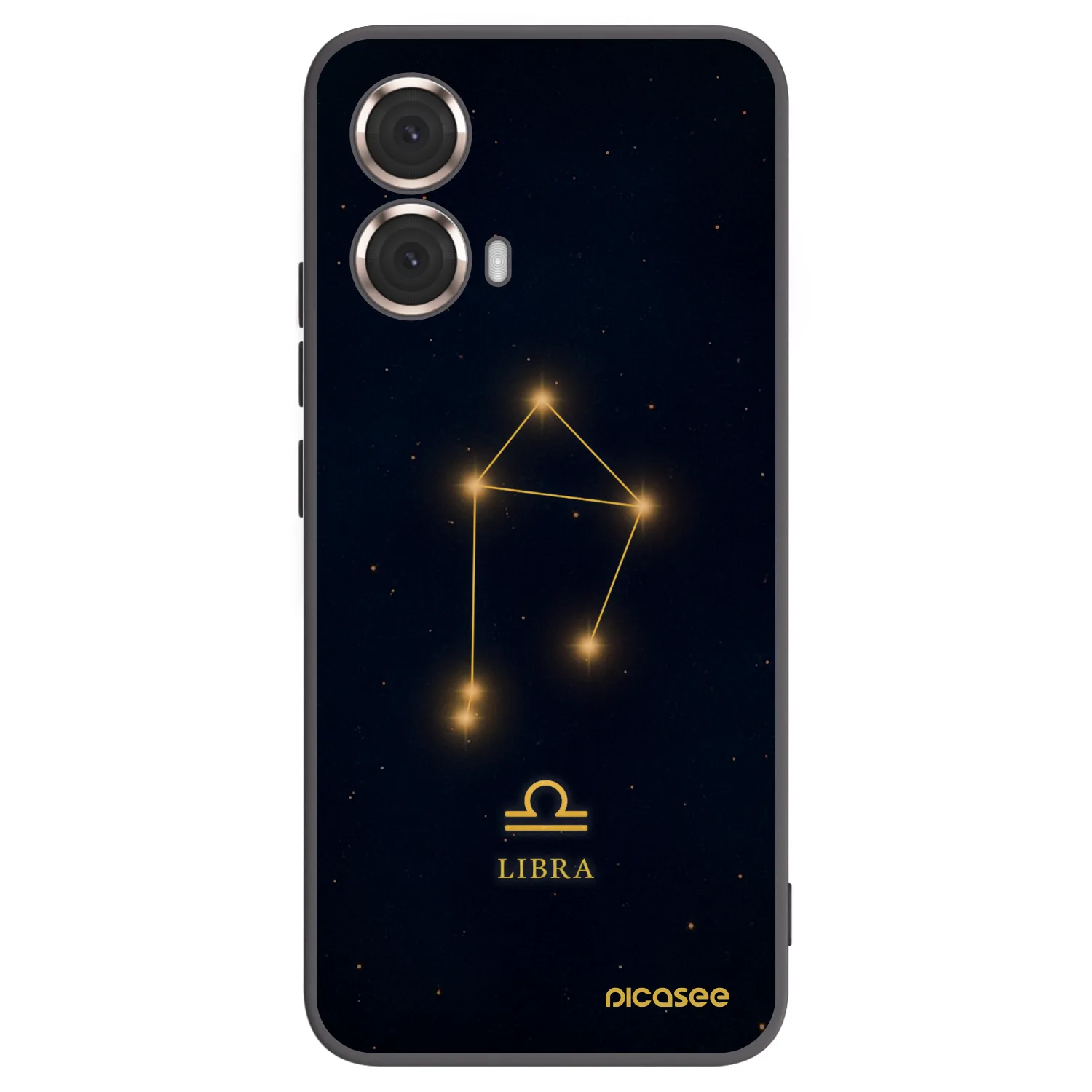 Picasee silikonowe czarne etui na Motorola Moto G85 - LIBRA