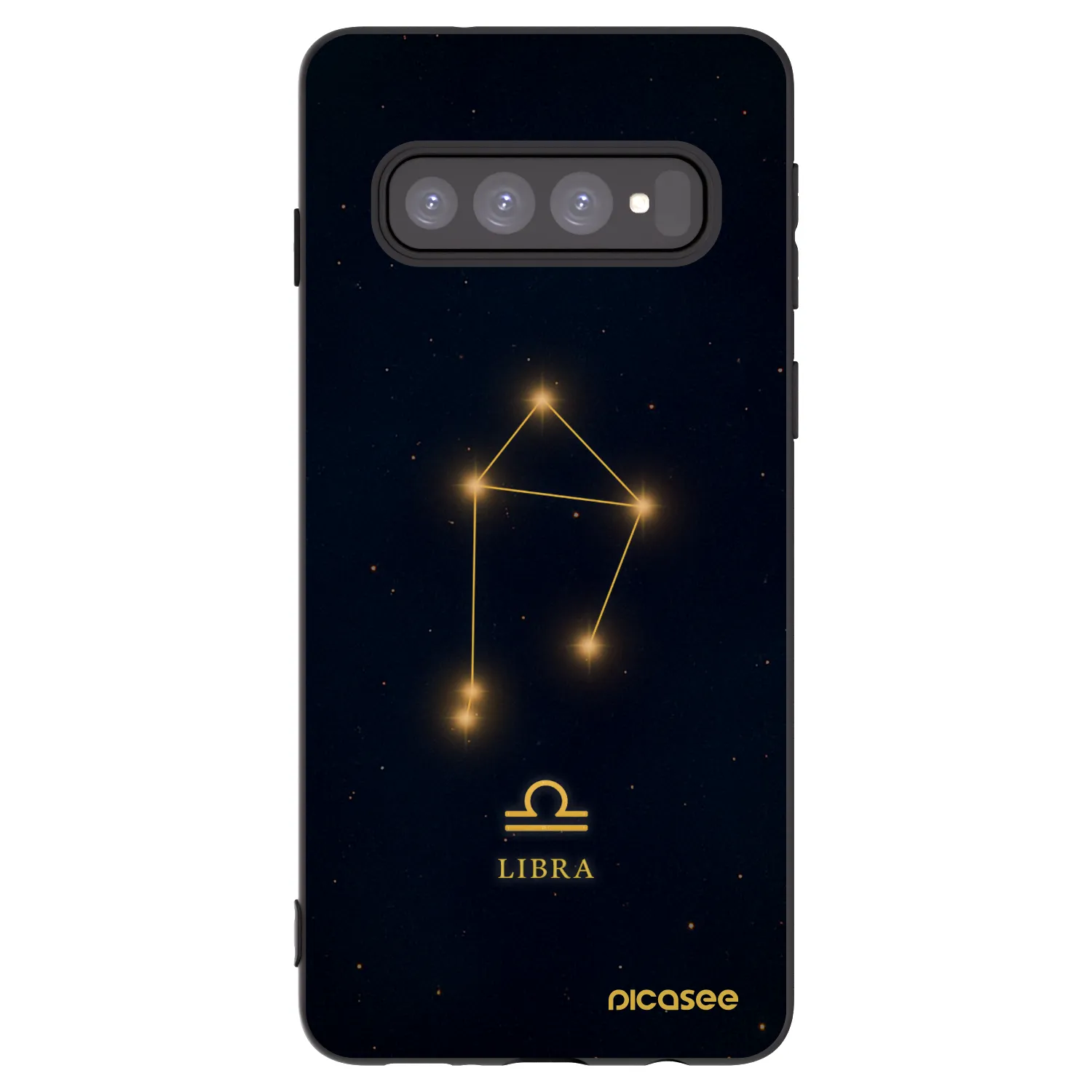 Picasee silikonowe czarne etui na Samsung Galaxy S10 G973 - LIBRA