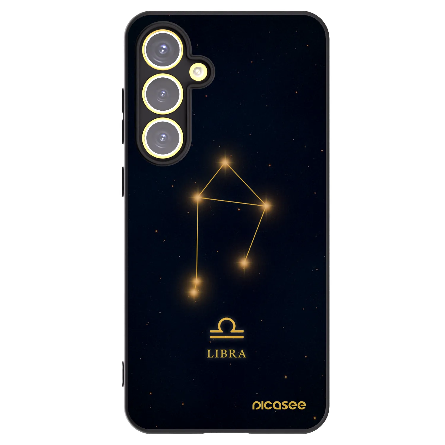 Picasee silikonowe czarne etui na Samsung Galaxy S24 FE S721B - LIBRA