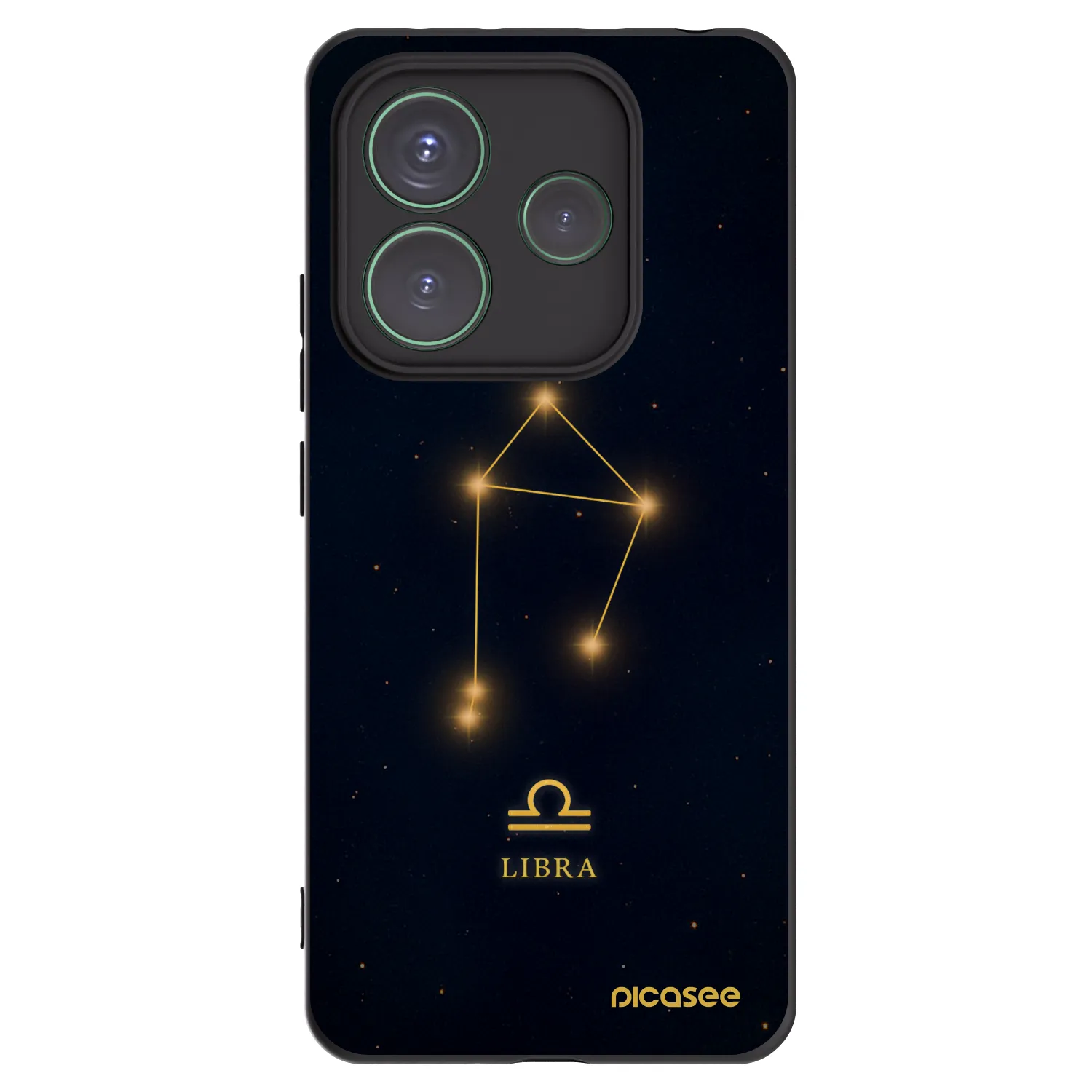 Picasee silikonowe czarne etui na Xiaomi Redmi Note 14 5G - LIBRA