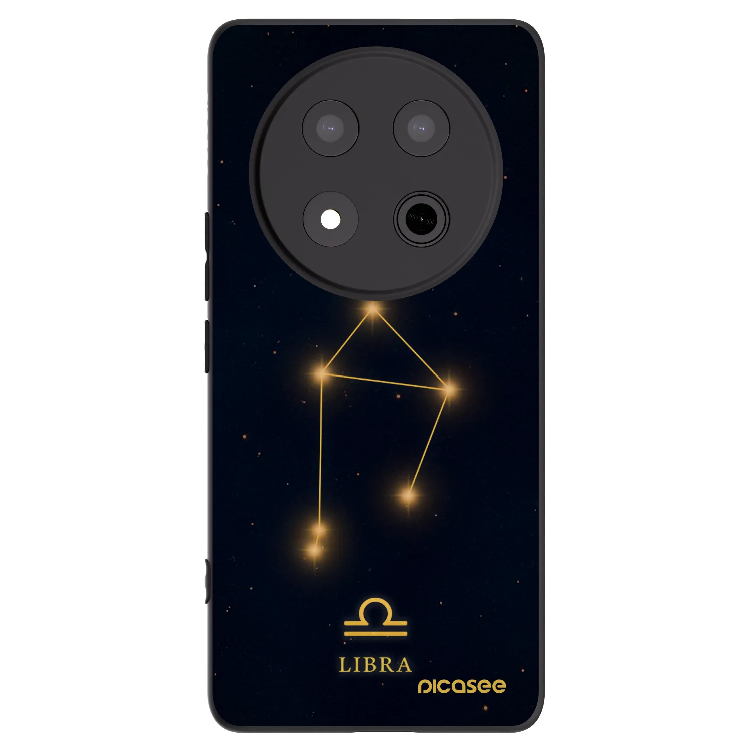 Picasee silikonowe czarne etui na Honor Magic7 Lite 5G - LIBRA