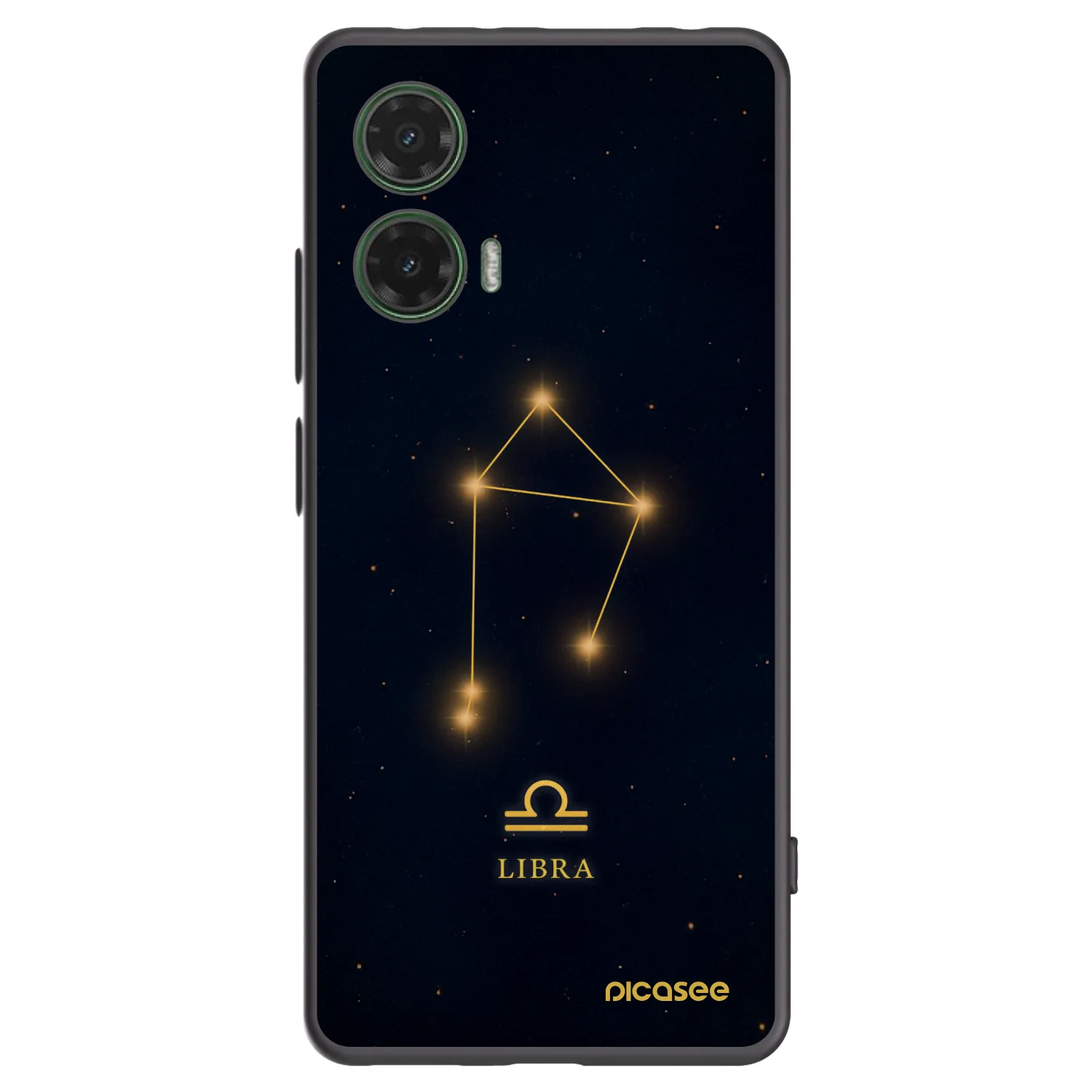 Picasee silikonowe czarne etui na Motorola Moto G35 5G - LIBRA