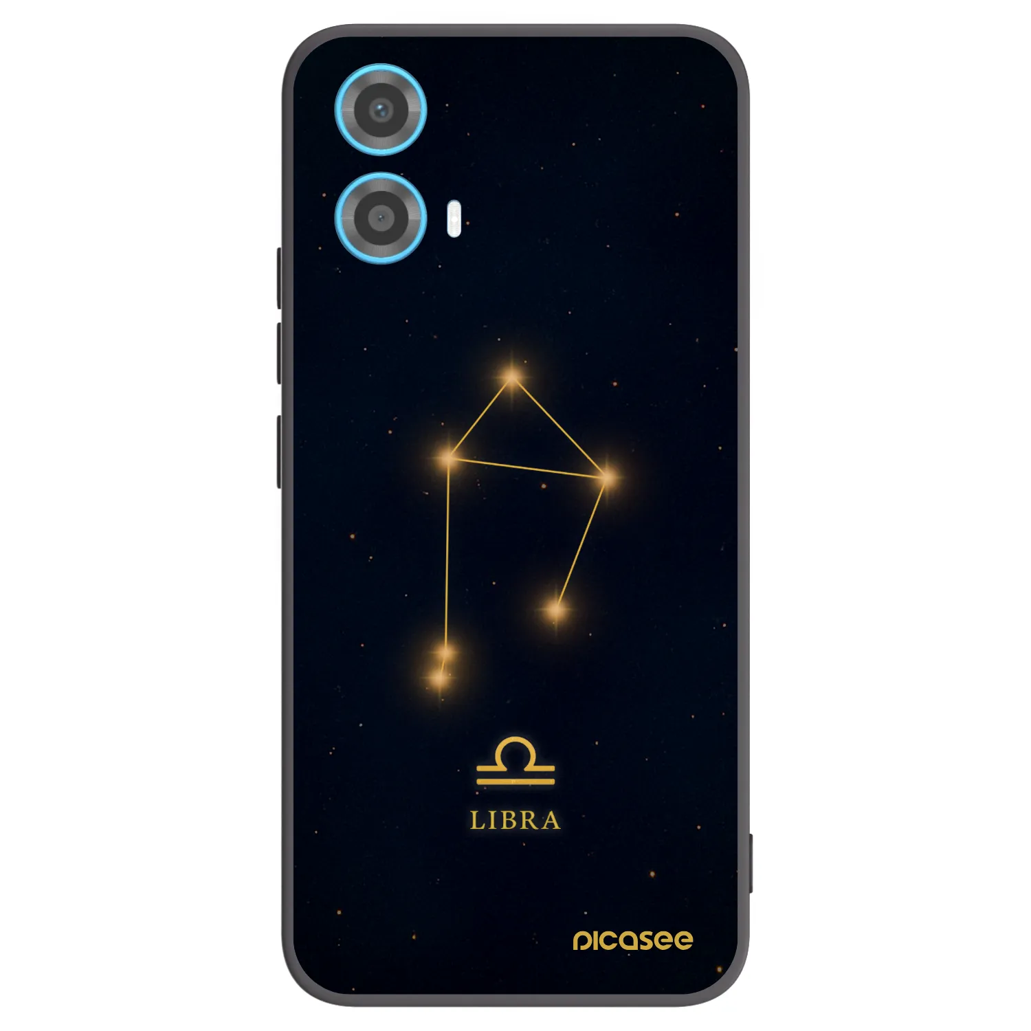 Picasee silikonowe czarne etui na Motorola Moto G34 5G - LIBRA