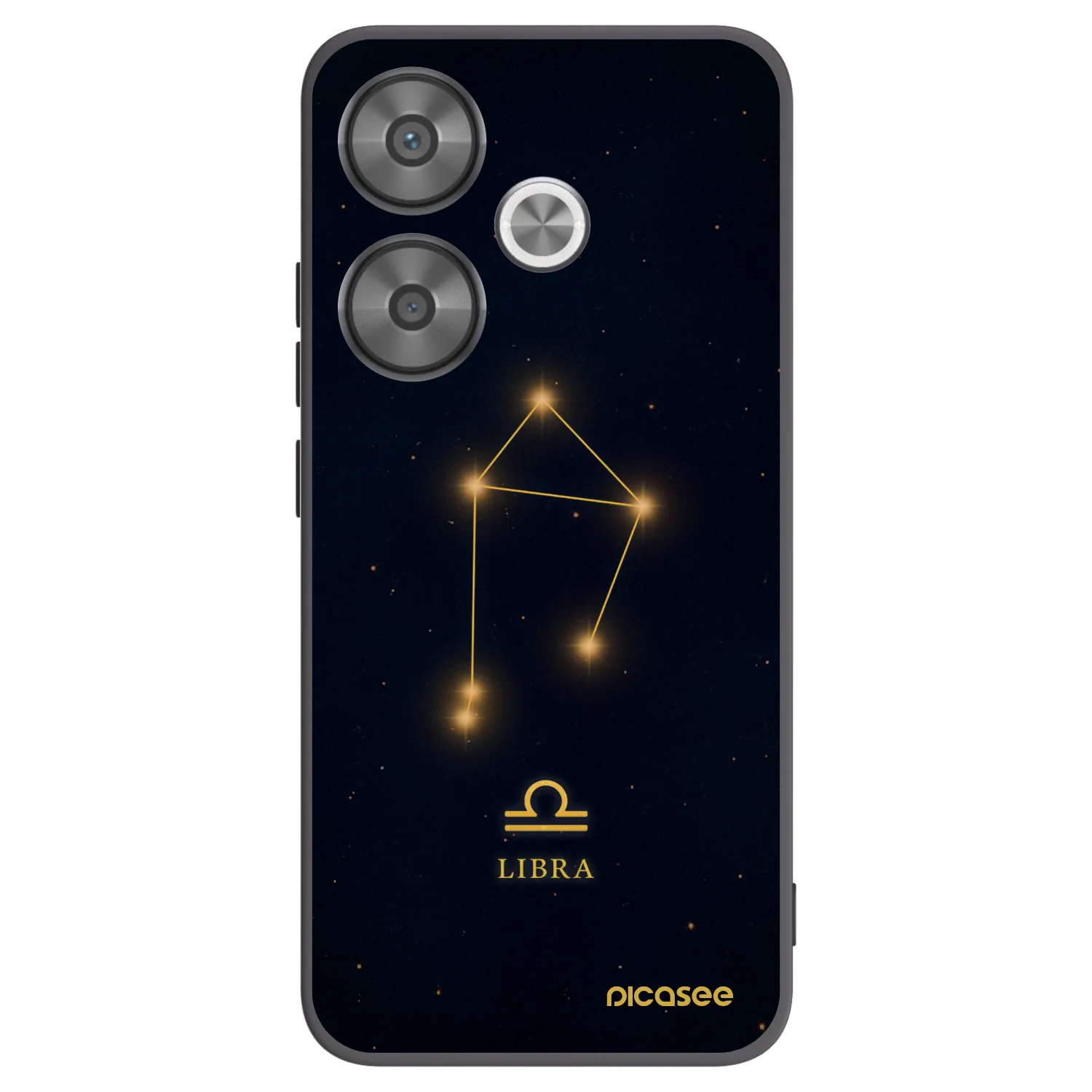 Picasee silikonowe czarne etui na Xiaomi Poco F6 - LIBRA