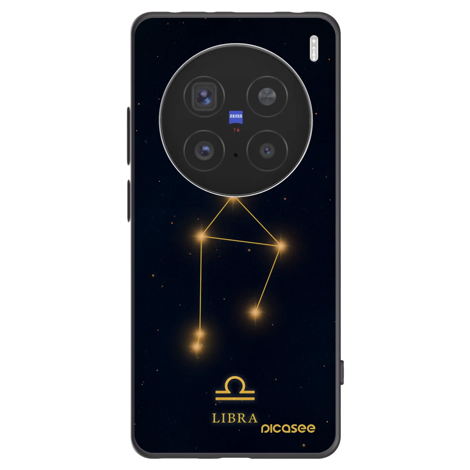 Picasee silikonowe czarne etui na Vivo X200 Pro - LIBRA