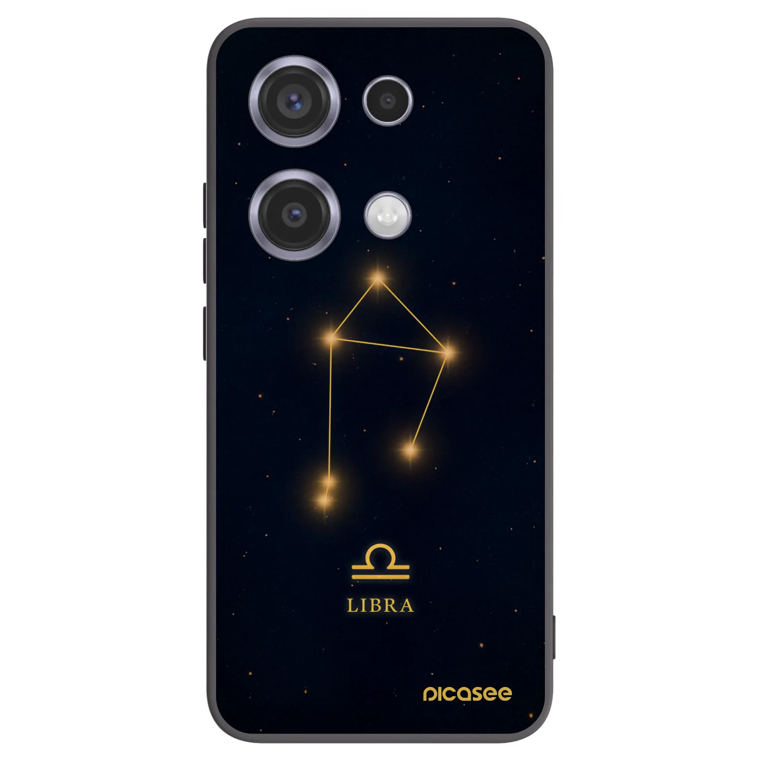 Picasee silikonowe czarne etui na Xiaomi Redmi Note 14S - LIBRA