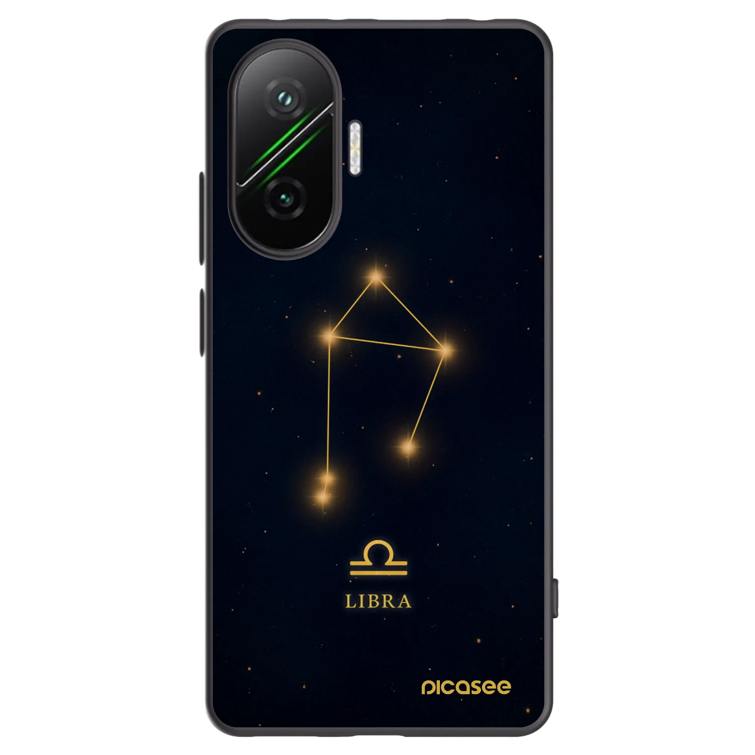 Picasee silikonowe czarne etui na Xiaomi Poco F7 5G - LIBRA