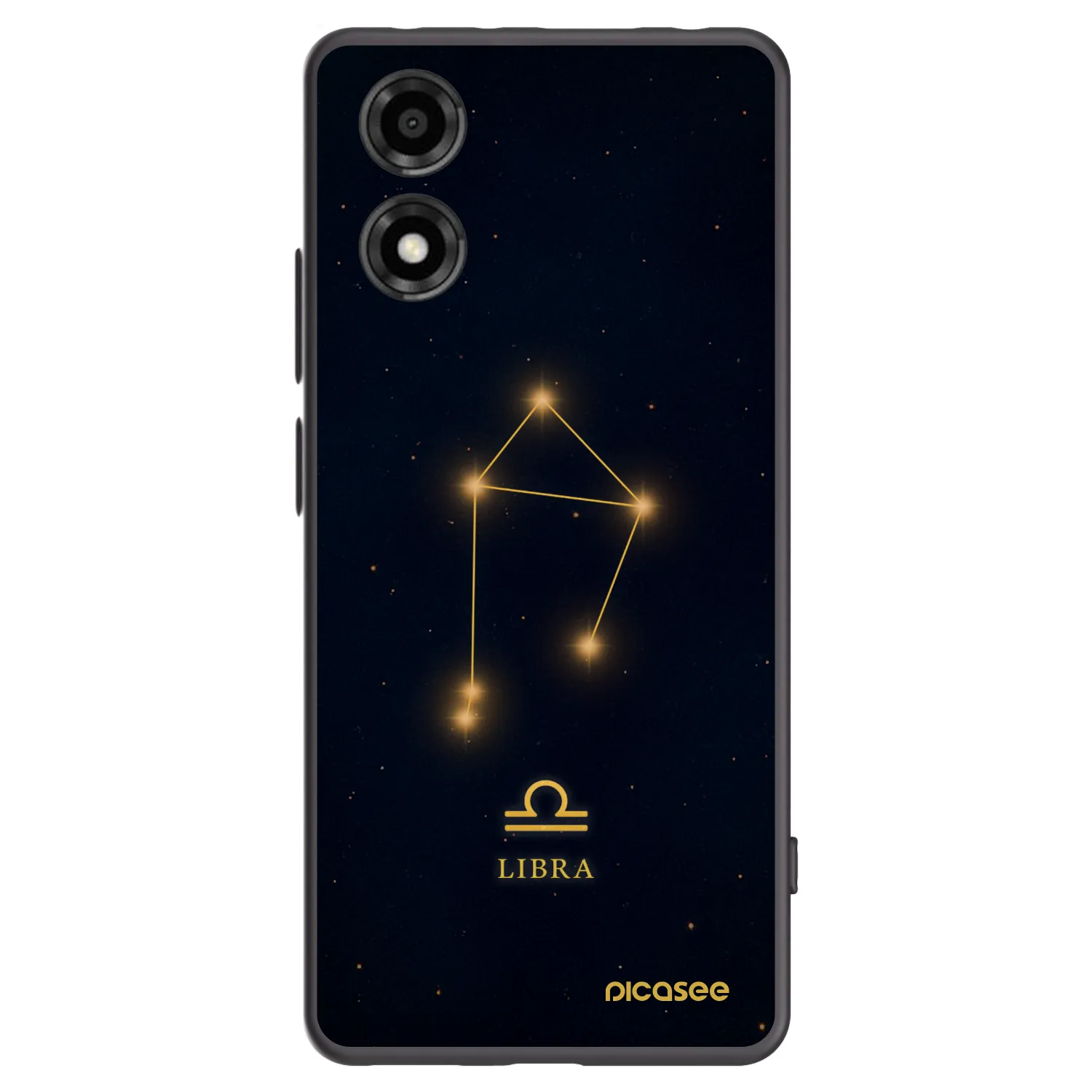 Picasee silikonowe czarne etui na Motorola Moto E14 - LIBRA