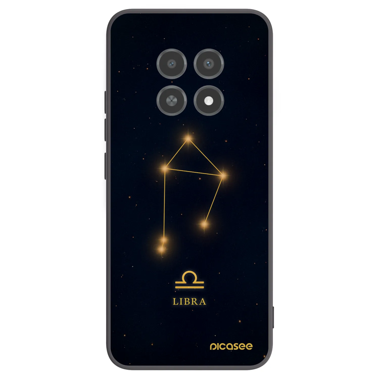 Picasee silikonowe czarne etui na Realme 12X - LIBRA