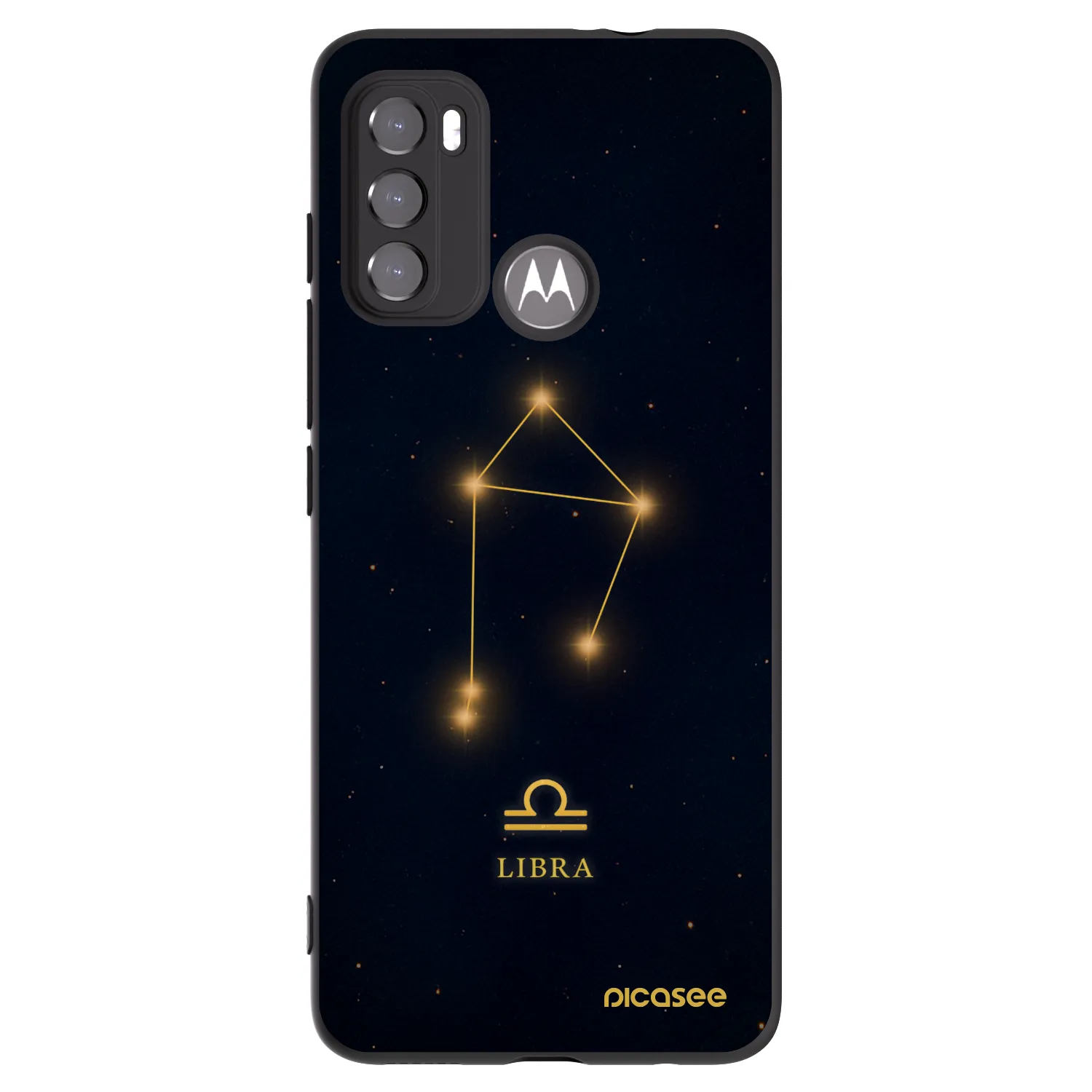 Picasee silikonowe czarne etui na Motorola Edge 60 5G - LIBRA