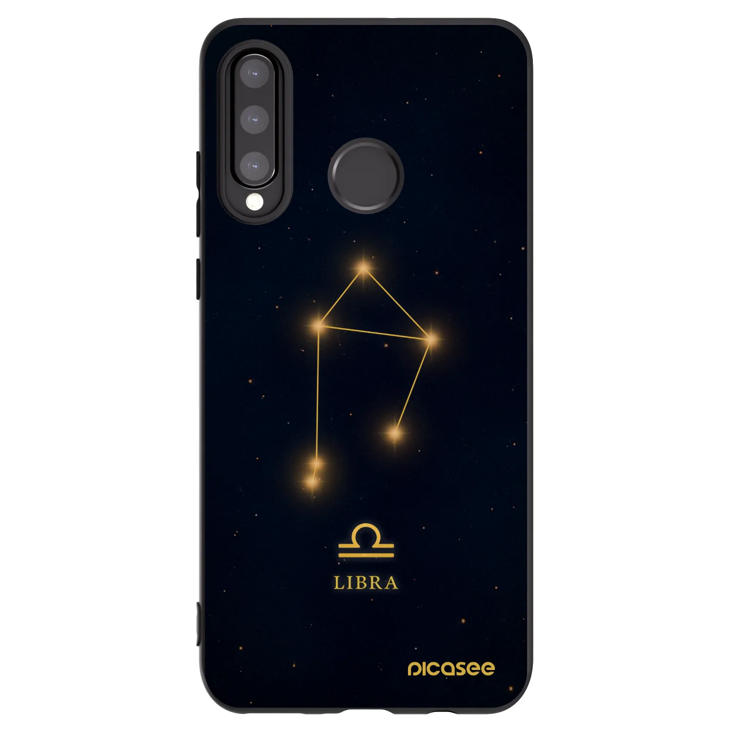 Picasee silikonowe czarne etui na Huawei P30 Lite - LIBRA