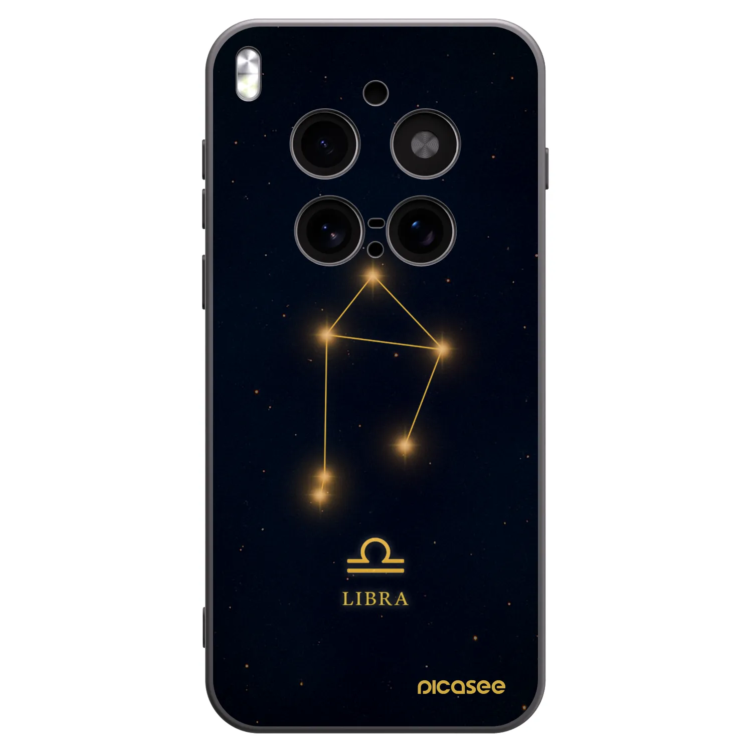 Picasee silikonowe czarne etui na Vivo X300 Pro - LIBRA