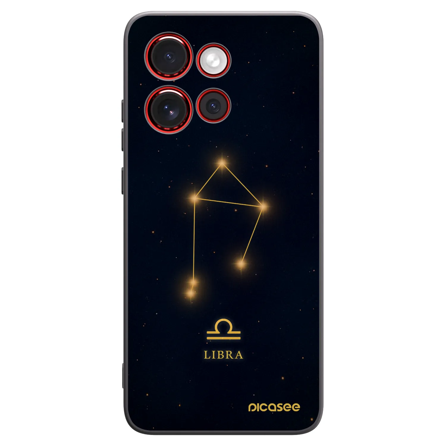 Picasee silikonowe czarne etui na Motorola Edge 60 Neo 5G - LIBRA