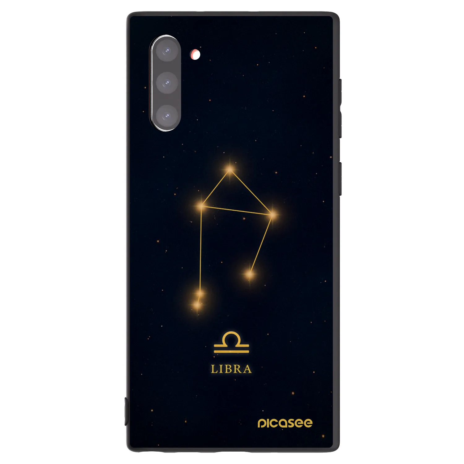 Picasee silikonowe czarne etui na Samsung Galaxy Note 10 N970F - LIBRA