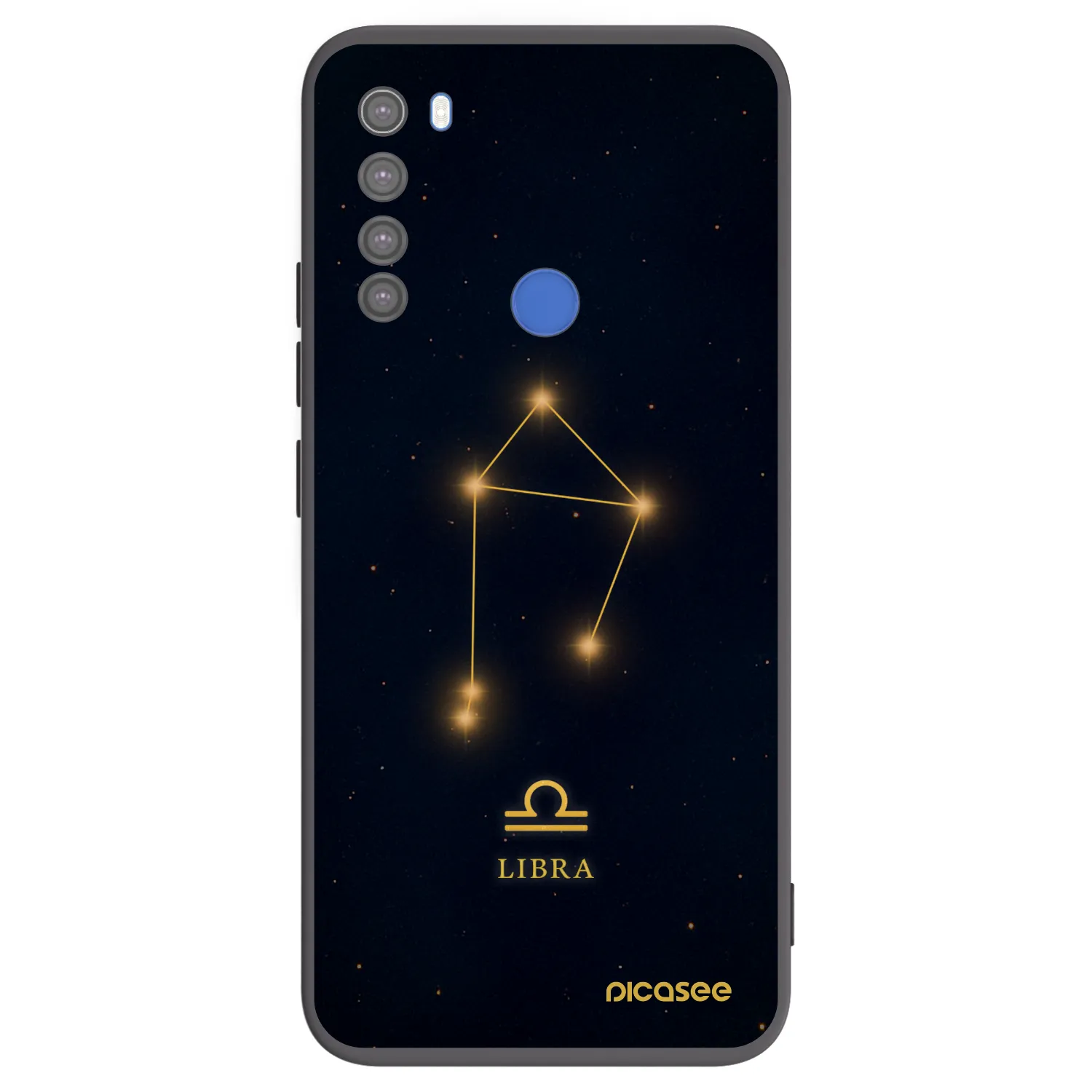 Picasee silikonowe czarne etui na Xiaomi Redmi Note 8T - LIBRA