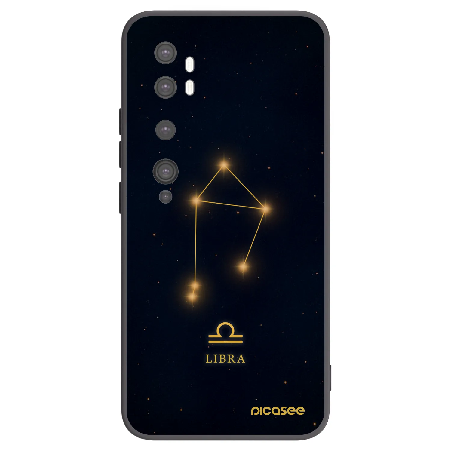 Picasee silikonowe czarne etui na Xiaomi Mi Note 10 (Pro) - LIBRA
