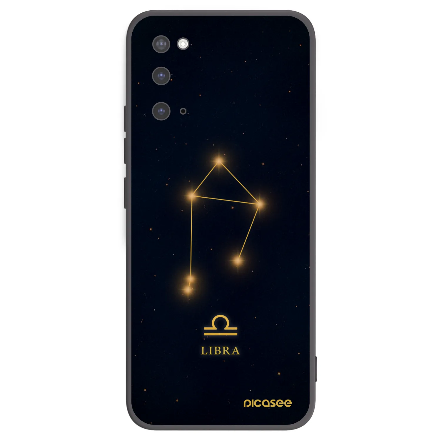 Picasee silikonowe czarne etui na Samsung Galaxy S20 G980F - LIBRA