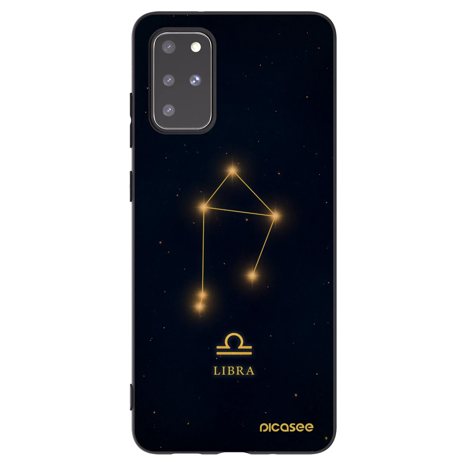 Picasee silikonowe czarne etui na Samsung Galaxy S20+ G985F - LIBRA