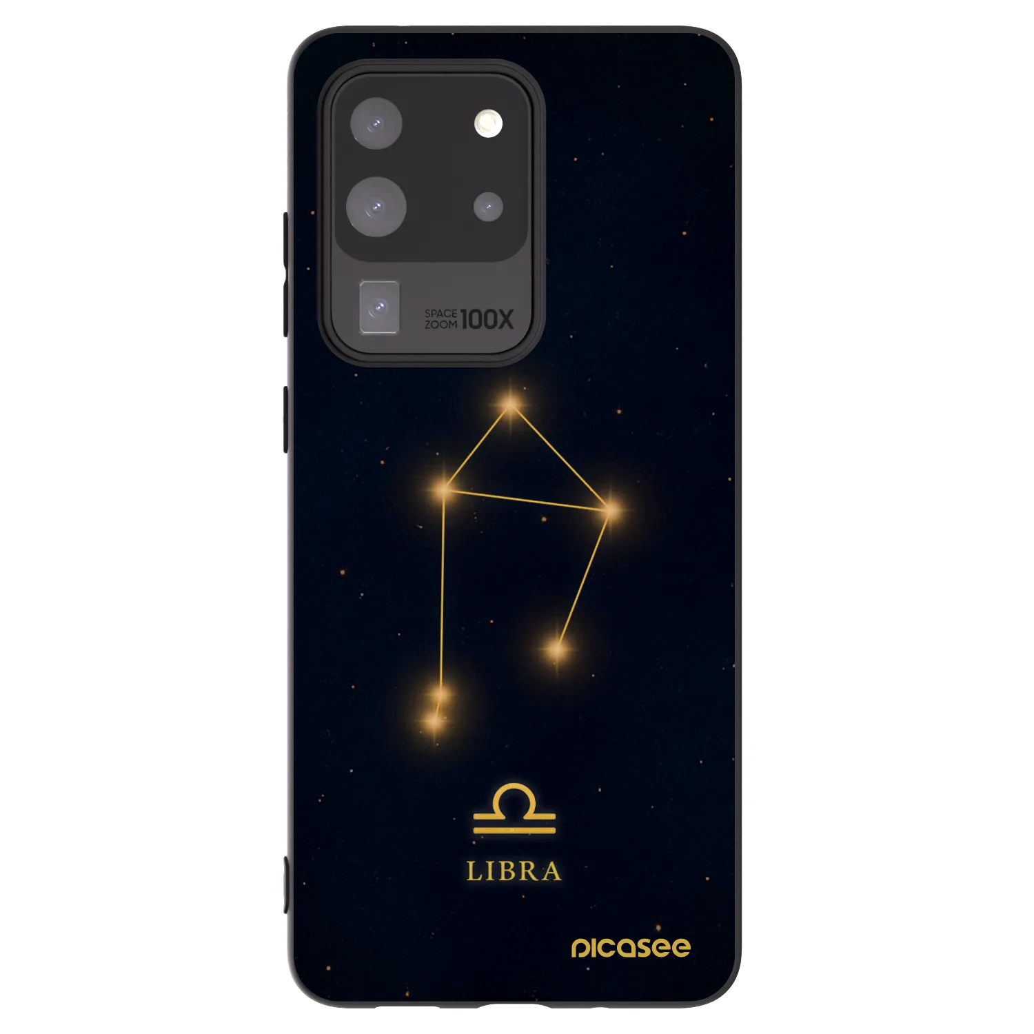 Picasee silikonowe czarne etui na Samsung Galaxy S20 Ultra 5G G988F - LIBRA