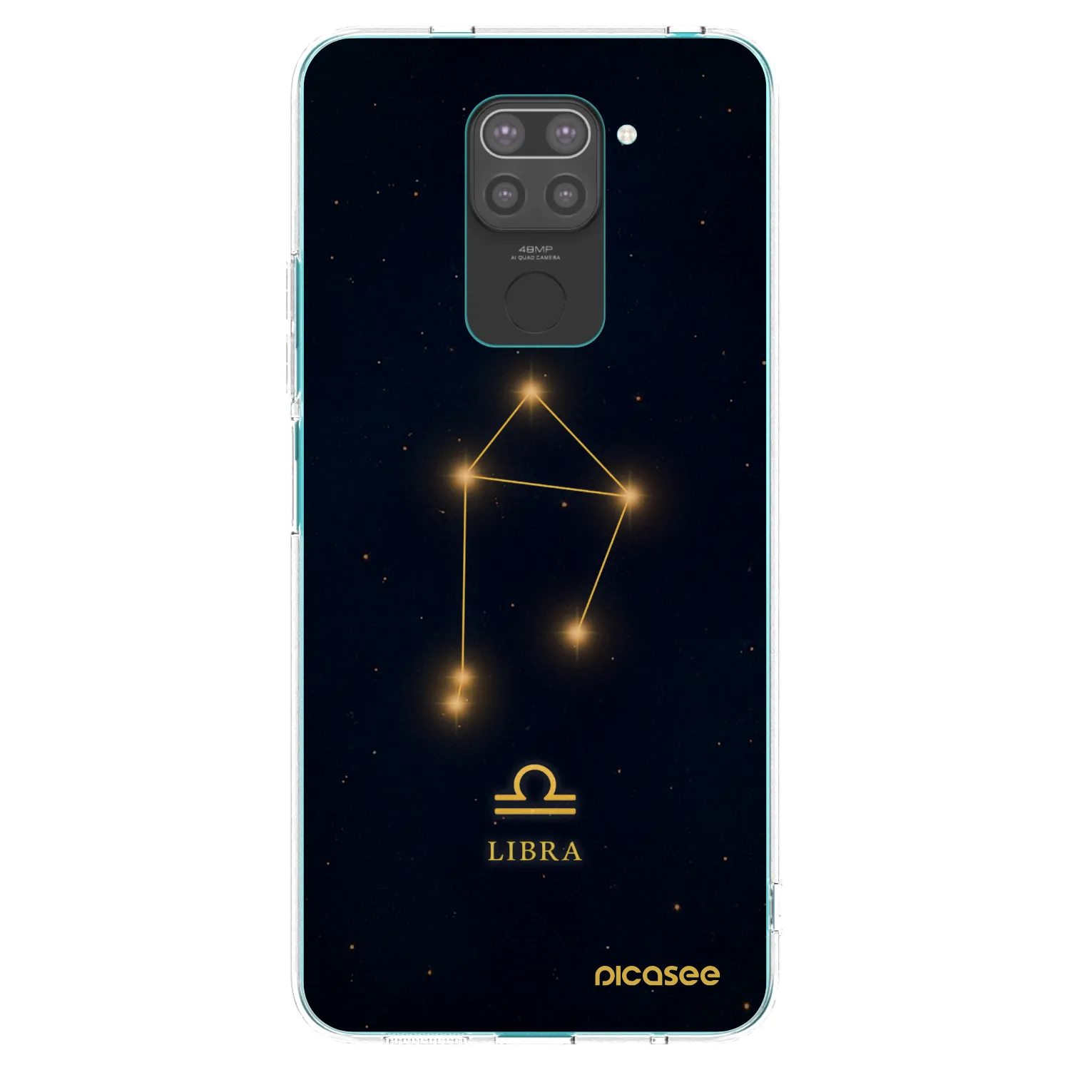 Picasee silikonowe czarne etui na Xiaomi Redmi Note 9 - LIBRA