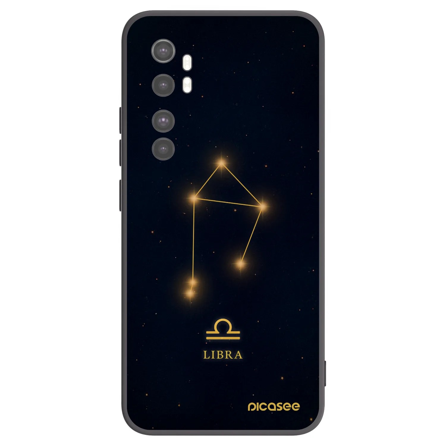 Picasee silikonowe czarne etui na Xiaomi Mi Note 10 Lite - LIBRA