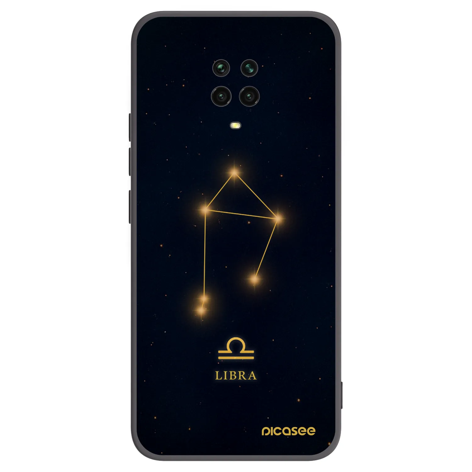 Picasee silikonowe czarne etui na Xiaomi Redmi Note 9S - LIBRA