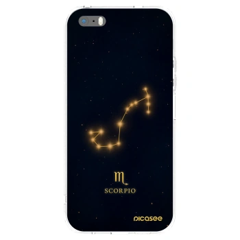 Picasee silikonowe przeźroczyste etui na Apple iPhone 5/5S/SE - SCORPIO