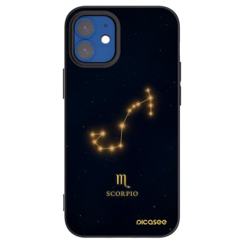 Picasee silikonowe czarne etui na Apple iPhone 12 mini - SCORPIO