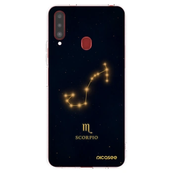 Picasee silikonowe przeźroczyste etui na Samsung Galaxy A20s - SCORPIO