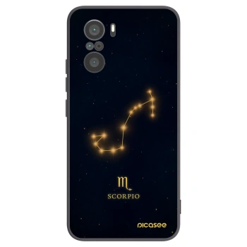 Picasee silikonowe czarne etui na Xiaomi Poco F3 - SCORPIO