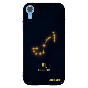 Picasee silikonowe przeźroczyste etui na Apple iPhone XR - SCORPIO