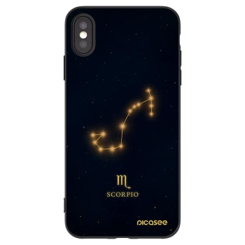 Picasee silikonowe czarne etui na Apple iPhone XS Max - SCORPIO
