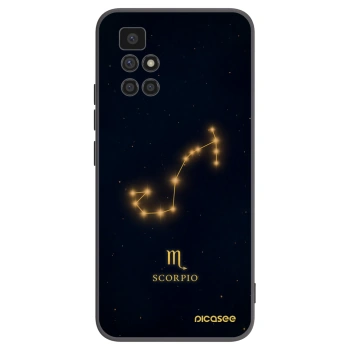 Picasee silikonowe czarne etui na Xiaomi Redmi 10 - SCORPIO