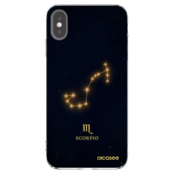 Picasee silikonowe przeźroczyste etui na Apple iPhone XS Max - SCORPIO