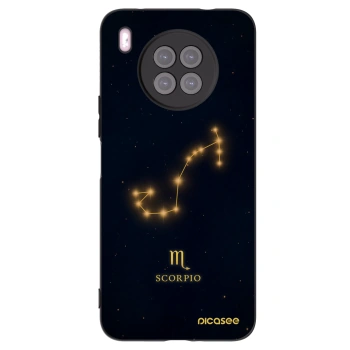 Picasee silikonowe czarne etui na Huawei Nova 8i - SCORPIO
