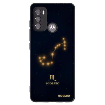 Picasee silikonowe czarne etui na Motorola Moto G60 - SCORPIO