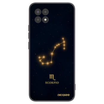 Picasee silikonowe czarne etui na Realme 8i - SCORPIO