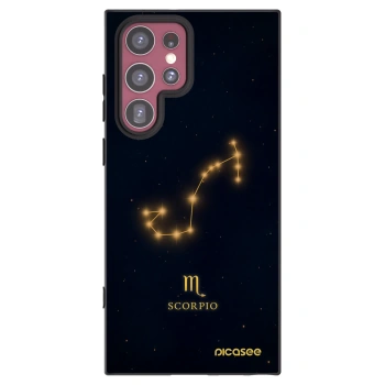Picasee silikonowe czarne etui na Samsung Galaxy S22 Ultra 5G - SCORPIO