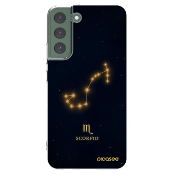 Picasee silikonowe przeźroczyste etui na Samsung Galaxy S22+ 5G - SCORPIO
